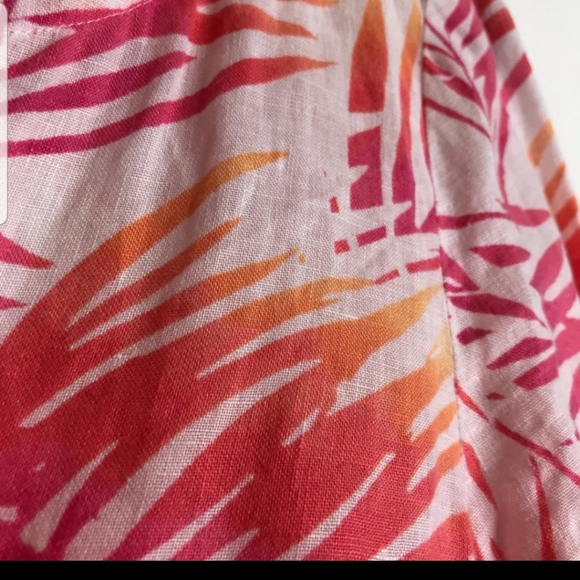 J Jill Linen Tunic Popover V Neck 3/4 Sleeves - Picture 4 of 4